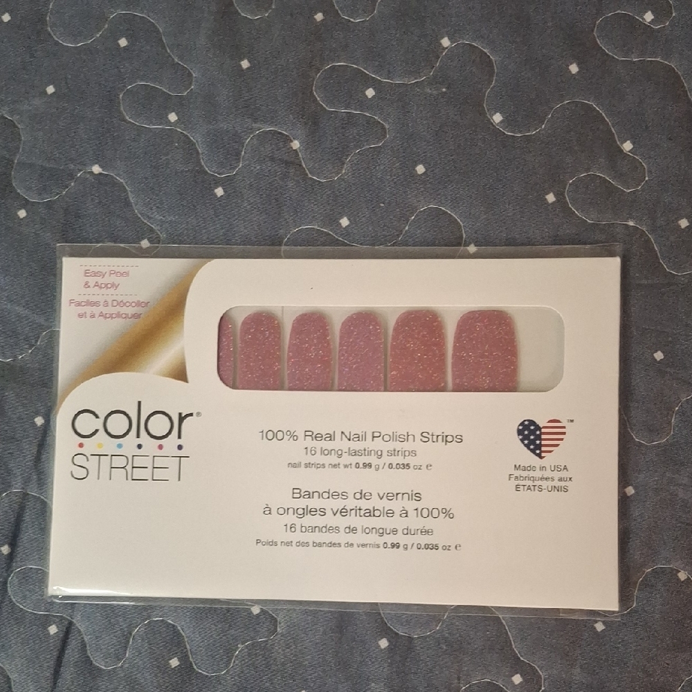 Color Street Czech Me Out Sparkling Pink Nail Polish Strips